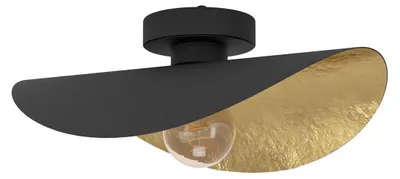 Obrázek produktu pro Černá stropní lampa Saceda se zlatými prvky