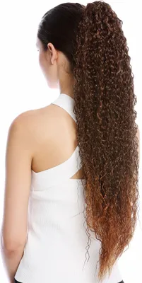Produktbild von WIG ME UP Zopf Pferdeschwanz Extrem Lang Voluminös Krepplocken Kastanie Braun Mix N857-V-2T30