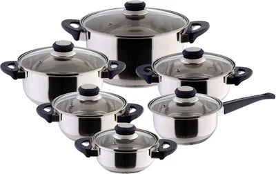 Immagine prodotto di Set di pentole Karin in acciaio inox 6 pezzi