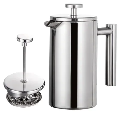 Produktbild von 1000ml French Press Kaffeemaschine Edelstahl doppelwandig isolierte Kaffeemaschine Topf