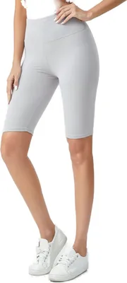 Produktbild von Sportswear Damen Nahtlos Radlerhose Stretch Fit Hoher Bund Fitness Yoga Fitness Radlerhose Leggings Kurz 2XL/3XL Grau