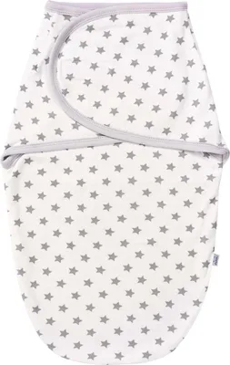 Produktbild von Neugeborene Trikot Wickeltuch - Grey Stars