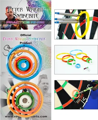 Image de Peter Wright Snakebite Practice Rings - anneaux d'entraînement pour cible en sisal