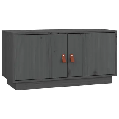 Produktbild von vidaXL TV-Schrank Grau 80x34x40 cm Massivholz Kiefer