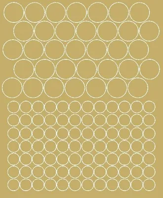 Immagine prodotto di Adesivi per caschi da bicicletta con pois, 119 pezzi, oro opaco