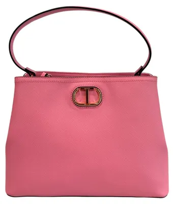 Produktbild von Handtasche für Damen, Modell Prism, in rosa veganem Kunstleder, aus 100% Polyurethan