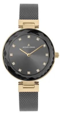 Produktbild von Jacques Lemans Armbanduhr Milano Crystal Black - Gold