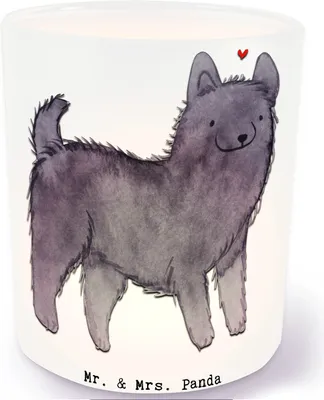 Produktbild von Mr. & Mrs. Panda Kerzenhalter Schipperke Moment - Transparent - Geschenk, glas, Windlicht, Teelichthalter, Belgische Hunderasse