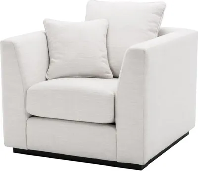 Produktbild von Casa Padrino Luxus Wohnzimmer Sessel Weiß / Schwarz 98 x 100 x H. 73 cm - Wohnzimmermöbel