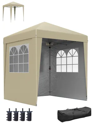 Image de Tente de réception - Pavillon de jardin - Tente événementielle - Abri - Tente pliante - Tente pop-up - Hauteur réglable