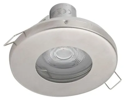 Immagine prodotto di Faretto da incasso in metallo IP54/20 in argento GU10 rotondo