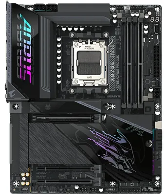 Produktbild von Gigabyte AORUS X870E PRO X3D - Motherboard - ATX - Socket AM5 - AMD X870E Chipsatz - USB-C 3.2 Gen 2x2, USB4, USB 3.2 Gen 1, USB 3.2 Gen 2, USB-C 3.2 Gen2 - 5 Gigabit Ethernet, Wi-Fi 7, Bluetooth - Onboard-Grafik (CPU erforderlich)