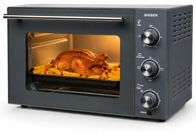 Mini-Ofen 20 l, 1500 W, 3 Modi, 65–230 °C, Timer, Pizza 28 cm