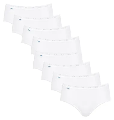 Produktbild von sloggi Damen Midislip 8-Pack Basic+ - WHITE - Größe 38