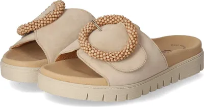 Immagine prodotto di Gabor muli da donna in pelle scamosciata beige Taglia: 43