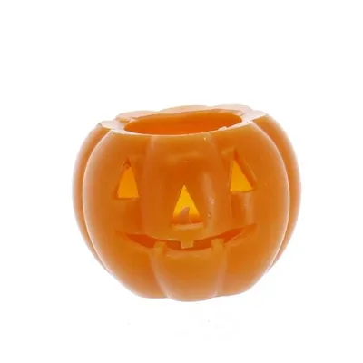 Produktbild von LED Kürbis - orange - aus Wachs - ca. 13 x 9 cm