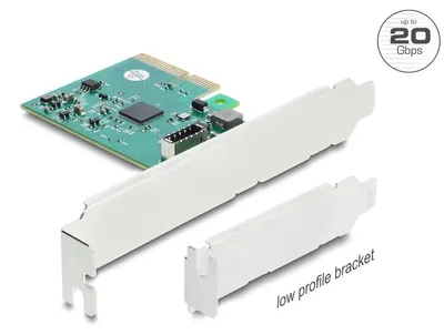 Immagine prodotto di Scheda DELOCK PCI Express x4 > 1x USB interno 20 Gbps Tipo E Key A