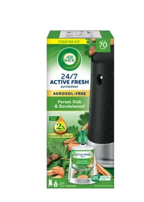 Obrázok produktu pre Automatický osviežovač vzduchu Air Wick Active Fresh s náplňou lesného duba a santalového dreva 228 ml