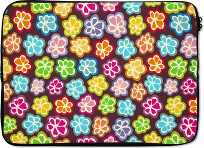 Produktbild von MuchoWow® Laptop Hülle 14 ZollMädchen - Blume - Schnittmuster - Mädchen - Kinder - Kinder Laptoptasche - Laptoptasche - Stoßsicher - Schutzhaube