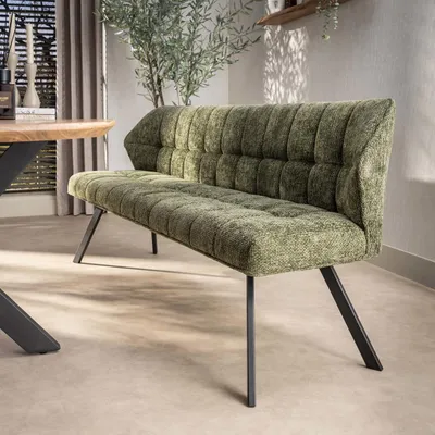 Productafbeelding van Eetkamerbank Raster Hoven Groen - Giga Meubel
