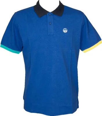 Immagine prodotto di Polo uomo NORTH SAILS maglia manica corta con stampa dietro il colletto e con bottoni puro cotone articolo 692453, IT 3XL - EU XXL - USA XXL, Cotone 100%