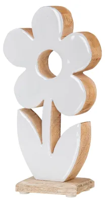 Productafbeelding van Omgoods - Houten Tafeldecoratie Bloem 23 cm Hoog