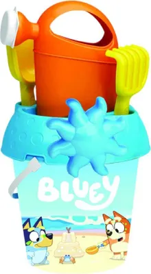 Productafbeelding van van der Meulen Bluey Strandset, emmer met gieter, 16 cm, 6-delig