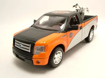 Produktbild von Ford F-150 STX Pick Up & Harley Davidson FLSTF Fat Boy Modellauto 1:24 Maisto