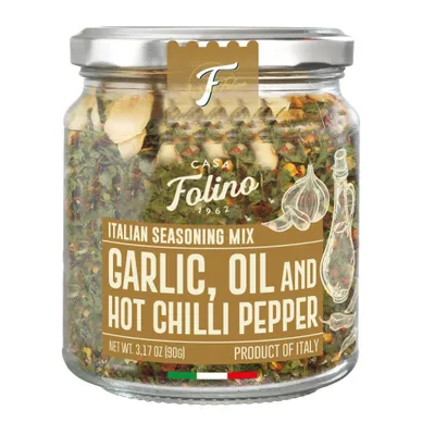 Produktbild von CasaFolino Würzmischung mit Chili, Knoblauch und Petersilie - Ideal für Pasta, Pizza & Bruschetta