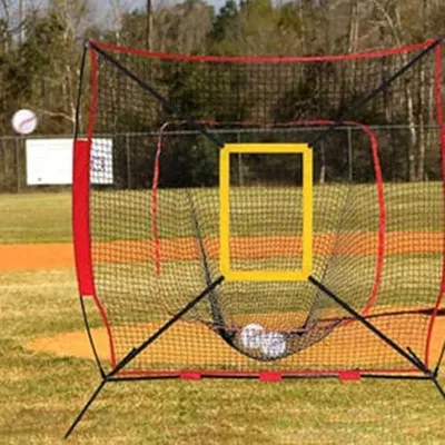 Produktbild von Schlagzielnetz für Baseball, verstellbares Schlagnetz mit 4 Riemen, Baseball-Schlagziel für das Wurftraining