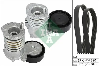 Produktbild von INA Keilrippenriemensatz für Ford Focus Volvo C30 C70 S40 V50