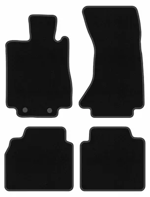 Produktbild von Velours-Fußmatten für Mercedes S W220 4Matic 1998-2005 (Langversion) – 4-tlg, Schwarz, passgenau – Wielganizator BASIC