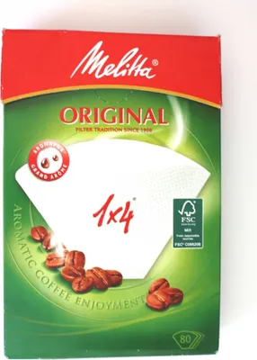 Produktbild von Melitta Original 1x4, Korb, Einweg-Kaffeefilter, Papier, 80 Stück(e)