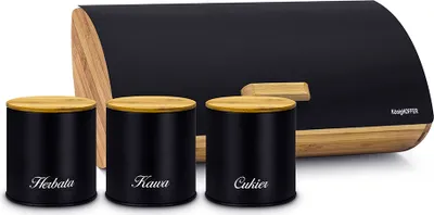 Produktbild von BAKER + 3 BAMBUS-STALK BINS KonigHOFFER COSMIC TD-8301 - SCHWARZ
