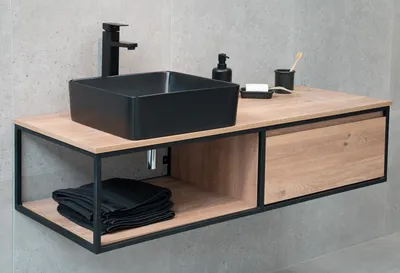 Produktbild von Badmöbel Unterschrank REED-120 (eiche) ohne Waschtisch
