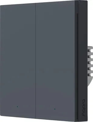 Imagen del producto de Interruptor inteligente H1 para la Unión Europea (sin cable neutro) (gris, doble interruptor)