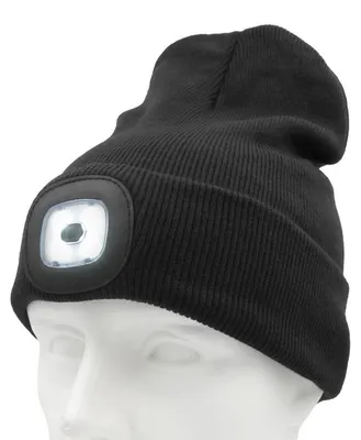 Produktbild von Wintermütze OLAF YX - LED-Mütze Schwarz - Mütze mit Taschenlampe - Acrylmütze