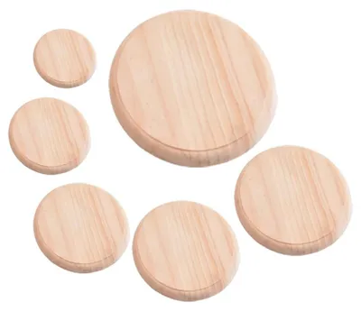 Obrázok produktu pre Prírodné drevené kruhy, 40 kusov, priemer 12 cm