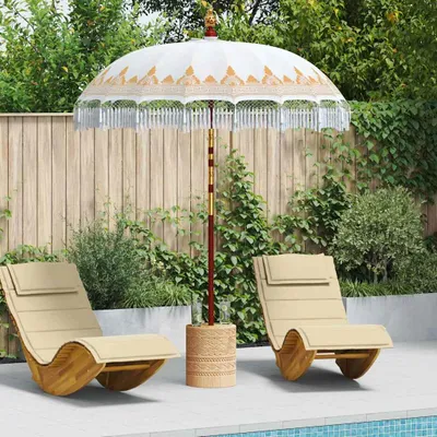 Produktbild von vidaXL Balinesischer Sonnenschirm Creme 190 x 190 x 260 cm