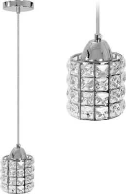 Produktbild von tooLight Pendellampe App727-1Cp Kristall Chrom 1-Lichtquelle E27 9,5X9,5X14-104Cm Einstellbar