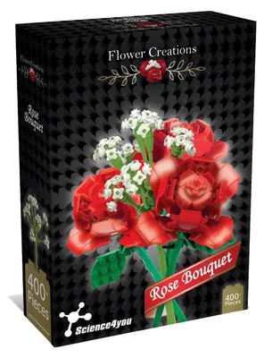 Image de Science4you : Bouquet de roses, kit de construction pour adultes – Amusez-vous en construisant !