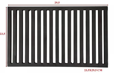 Image de Grille de cheminée acier 23,5x29,5 cm, épaisseur 16 mm – pour cendres, bois et four.