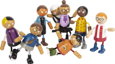 Image de Famille de poupées à plier avec bébé
