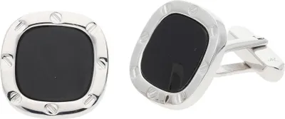 Produktbild von JuwelmaLux Manschettenknöpfe 925 Silber, rhodiniert, mit Onyx JL32-01-0164