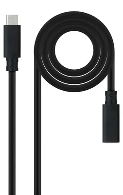 Produktbild von Nanocable 10.01.4501, 1 m, USB C, USB C, USB 3.2 Gen 2x2, 20 Gbit/s, Schwarz