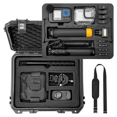Produktbild von Tragetasche mit Organizer für GoPro Hero Zubehör, wasserdichter Hartschalenkoffer
