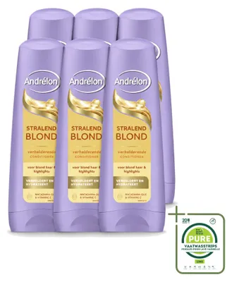 Productafbeelding van 6 x Andrélon Conditioner voor stralend blond haar - 200 ml - Grote verpakking - 6 stuks
