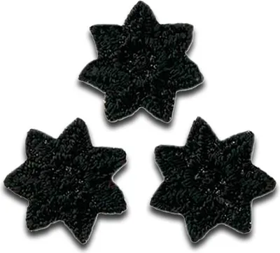 Produktbild von 3 Sternchen Stern - Aufnäher, Bügelbild, Aufbügler, Applikationen, Patches, Flicken, Zum Aufbügeln, Größe: 1,5 x 1,5 cm