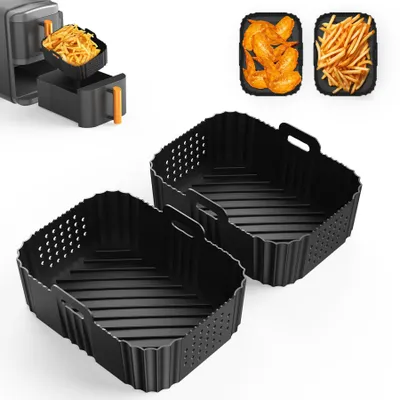 Image de Accessoires pour friteuse à air chaud Ninja, 2 inserts en silicone pour les modèles AF300EU, AF400EU, AF451EU et Foodi Max