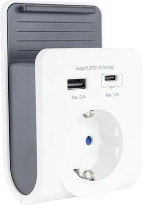 Obrázok produktu pre REV Ritter USB Ladegerät mit 240V Steck Dose plus USB-A&C 0020770112 (0020770112)